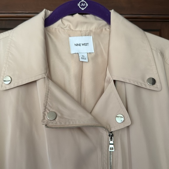 Women’s Nine West Moto/Bomber Jacket with Elastic Hemline - Picture 3 of 14
